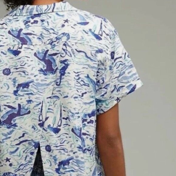 π¨ 50% OFF BUNDLES! π¨ NWT MAEVE by ANTHROPOLOGIEβ Classic Surf Shirt - Picture 9 of 11